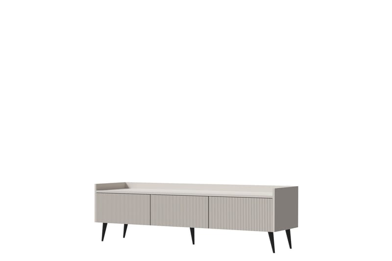 Chiku Golvstående TV Bänk 150 cm med Förvaring i Målat Trä - Beige - Möbler - Tv möbel & mediamöbel - TV bänk & mediabänk