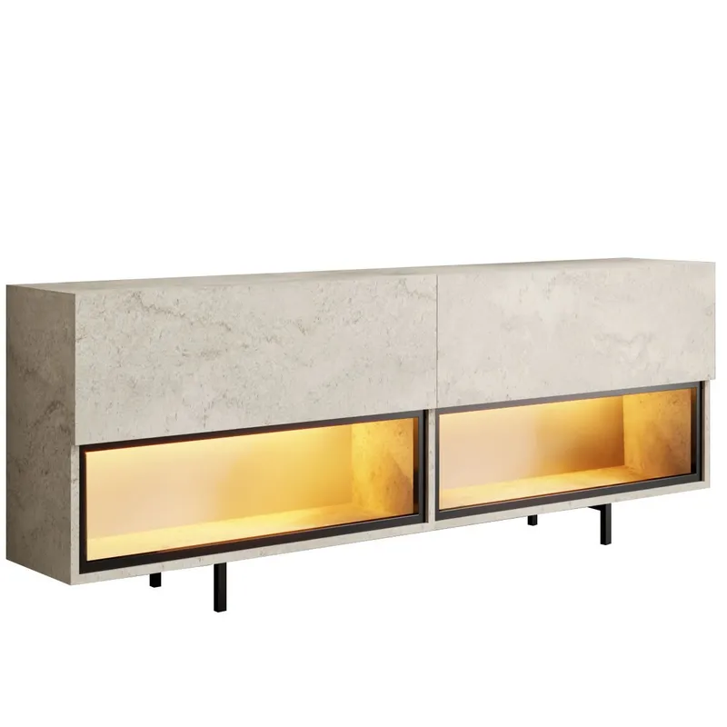 Cielieucel TV-bänk 180 cm - Travertin - Möbler - Tv möbel & mediamöbel - TV bänk & mediabänk