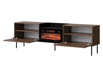 Clarinor Tv-bänk 200 cm Eldstad med värmefunktion - Beige|svart - Möbler - Tv möbel & mediamöbel - TV bänk & mediabänk