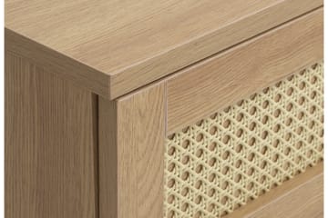 Cyndy Golvstående TV Bänk 120 cm med Förvaring i Ljust Trä - Beige - Möbler - Tv möbel & mediamöbel - TV bänk & mediabänk