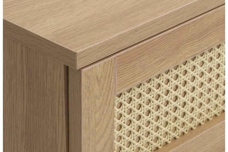 Cyndy Golvstående TV Bänk 120 cm med Förvaring i Ljust Trä - Beige - Möbler - Tv möbel & mediamöbel - TV bänk & mediabänk