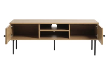Cyndy Golvstående TV Bänk 120 cm med Förvaring i Ljust Trä - Beige - Möbler - Tv möbel & mediamöbel - TV bänk & mediabänk
