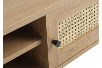 Cyndy Golvstående TV Bänk 120 cm med Förvaring i Ljust Trä - Beige - Möbler - Tv möbel & mediamöbel - TV bänk & mediabänk