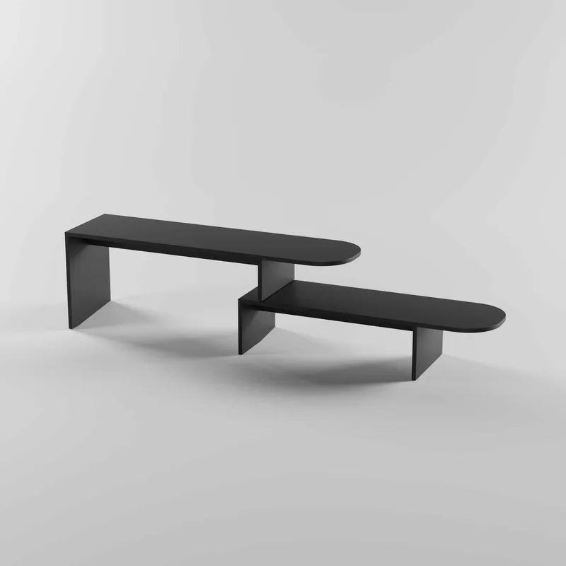 Deliones Tv-bänk 130 cm - Svart - Möbler - Tv möbel & mediamöbel - TV bänk & mediabänk