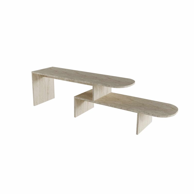 Deliones Tv-bänk 130 cm - Travertin - Möbler - Tv möbel & mediamöbel - TV bänk & mediabänk