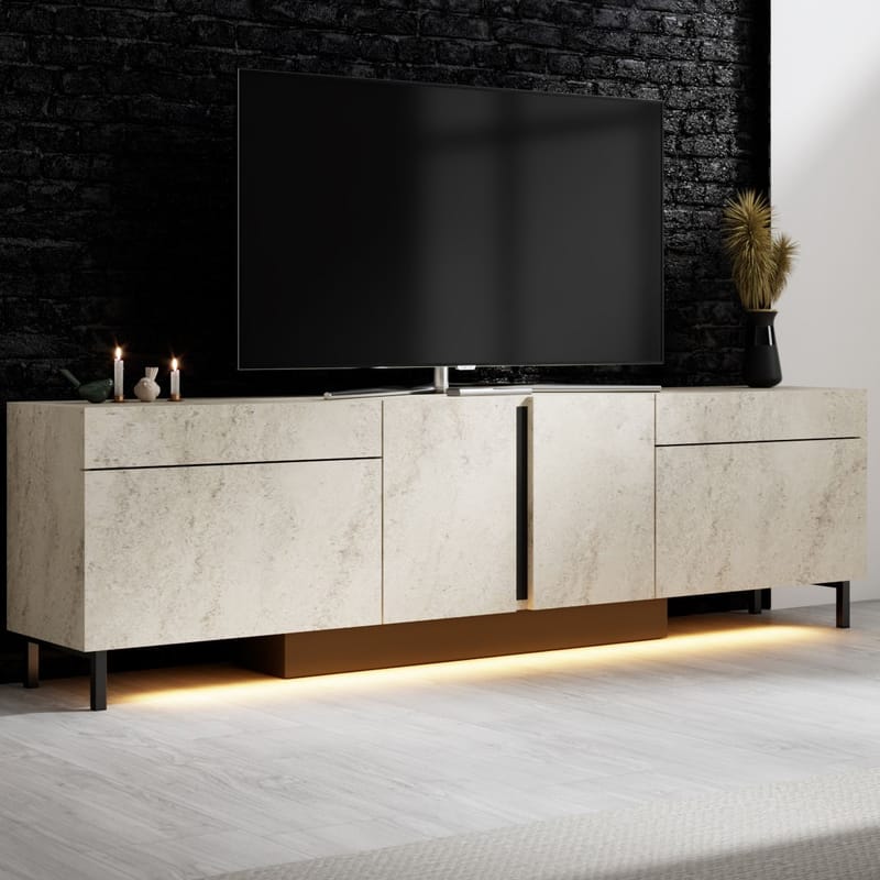 Djarhint TV-bänk 180 cm - Travertin - Möbler - Tv möbel & mediamöbel - TV bänk & mediabänk