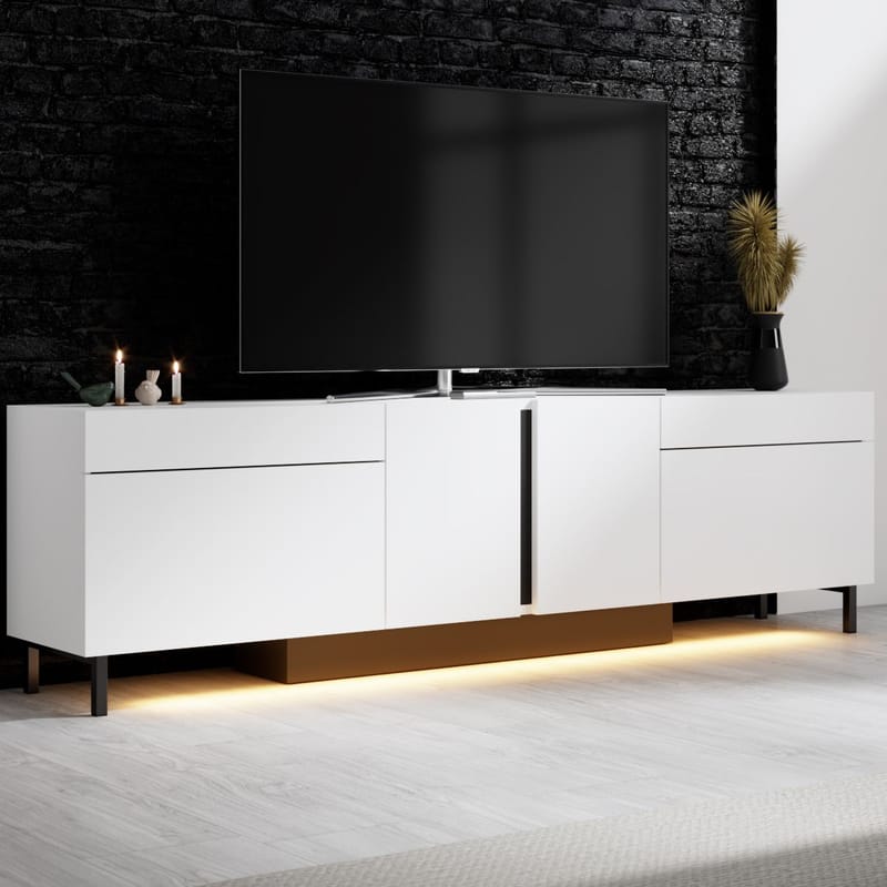 Djarhint TV-bänk 180 cm - Vit - Möbler - Tv möbel & mediamöbel - TV bänk & mediabänk