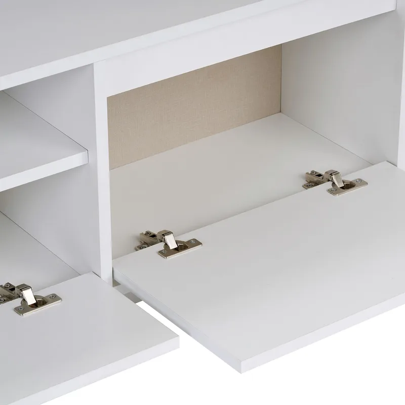 Domar TV-bänk 160 cm med Förvaring - Vit - Möbler - Tv möbel & mediamöbel - TV bänk & mediabänk