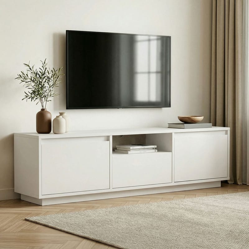Domar Tv-bänk 160 cm - Naturligt vit - Möbler - Tv möbel & mediamöbel - TV bänk & mediabänk