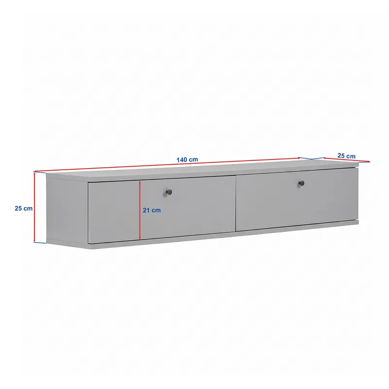 Dovren TV-bänk 140x25x25 cm - Atlantic Pine - Möbler - Tv möbel & mediamöbel - TV hylla