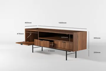 Dravo Tv-Bänk 150 cm - Warmia valnöt - Möbler - Tv möbel & mediamöbel - TV bänk & mediabänk