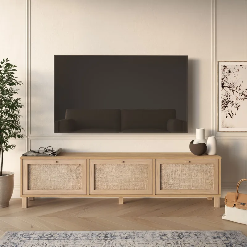 Dune Golvstående TV Bänk 180 cm med Förvaring i Ek - Brun - Möbler - Tv möbel & mediamöbel - TV bänk & mediabänk