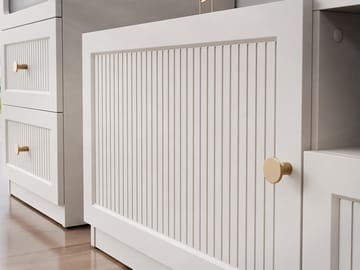 Fayric Golvstående Tv-bänk 180 cm med Förvaring i Målat Trä - Beige - Möbler - Tv möbel & mediamöbel - TV bänk & mediabänk