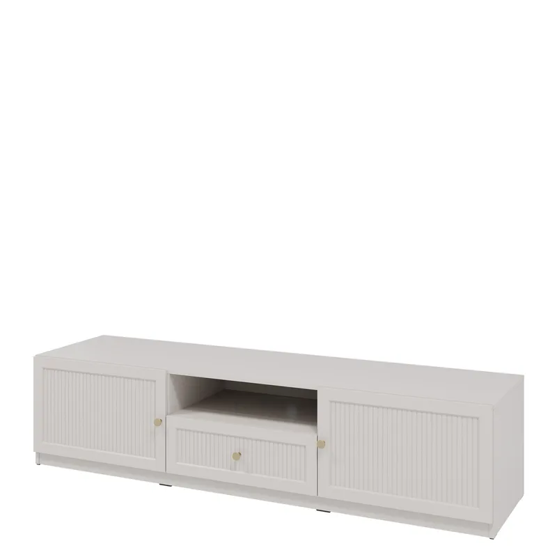 Fayric Golvstående Tv-bänk 180 cm med Förvaring i Målat Trä - Beige - Möbler - Tv möbel & mediamöbel - TV bänk & mediabänk