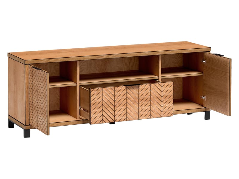 Fonti Golvstående Tv-bänk 159 cm i Träutseende - Brun - Möbler - Tv möbel & mediamöbel - TV bänk & mediabänk