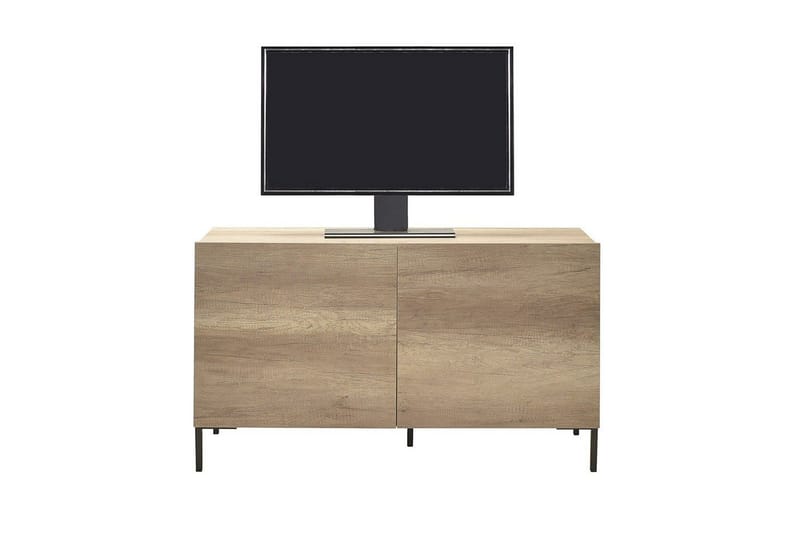 Galnor TV-bänk 120 cm med Förvaring i Mörkt Trä - Naturbrun - Möbler - Tv möbel & mediamöbel - TV bänk & mediabänk