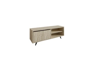 Hazle Golvstående Tv Bänk 120 cm med Förvaring i Trä - Beige - Möbler - Tv möbel & mediamöbel - TV bänk & mediabänk