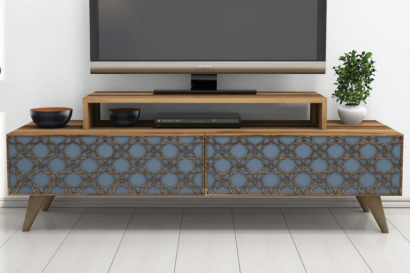 Hovdane TV-Bänk 140 cm - Brun - Möbler - Tv möbel & mediamöbel - TV bänk & mediabänk