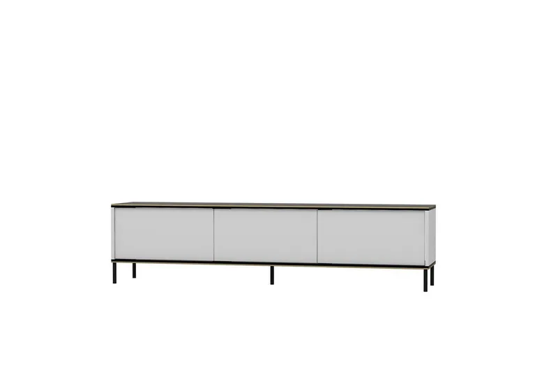 Imaj Golvstående Tv-bänk 180 cm med Förvaring i Målat Trä - Vit - Möbler - Tv möbel & mediamöbel - TV bänk & mediabänk