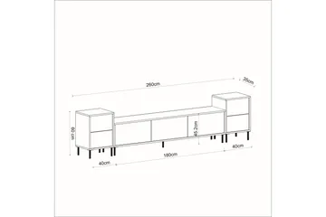 Imaj Tv-bänk 180 cm - Vit marmor/Guld - Möbler - Tv möbel & mediamöbel - TV bänk & mediabänk
