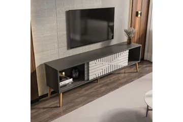 Kalon Tv-bänk 180 cm - Antracit/Vit - Möbler - Tv möbel & mediamöbel - TV bänk & mediabänk