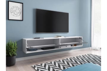 Kanak Vägghängd Tv-bänk 180 cm med Förvaring i Målat Trä - Svart - Möbler - Tv möbel & mediamöbel - TV bänk & mediabänk