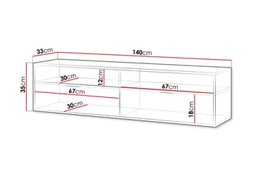 Kanon Tv-bänk 140 cm - Vit - Möbler - Tv möbel & mediamöbel - TV bänk & mediabänk