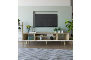 Kollumber Tv-stativ 180x30 cm - Brun/Vit - Möbler - Tv möbel & mediamöbel - TV bänk & mediabänk