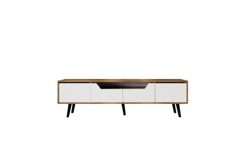 Kollumber Tv-stativ 180x30 cm - Valnöt/Vit - Möbler - Tv möbel & mediamöbel - TV bänk & mediabänk
