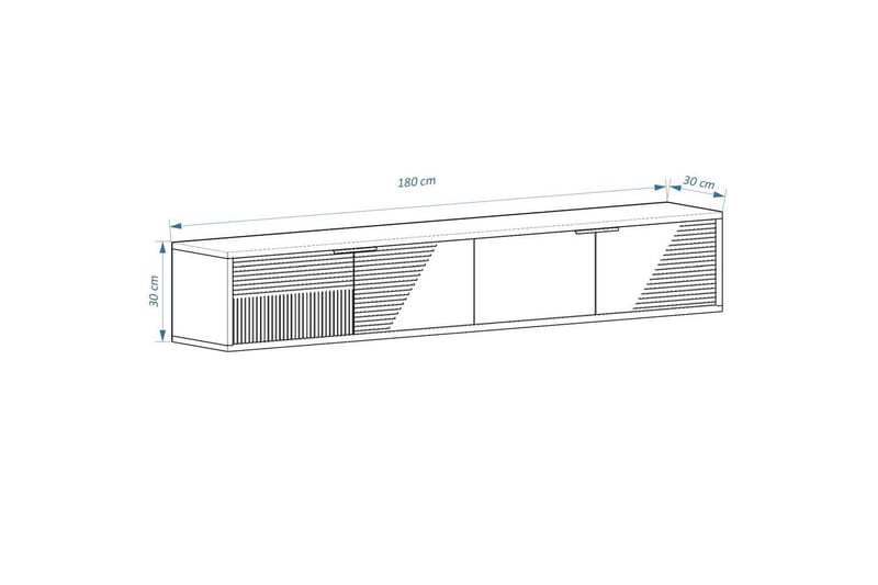 Kulwant Tv-bänk 180 cm - Antracit - Möbler - Tv möbel & mediamöbel - TV bänk & mediabänk