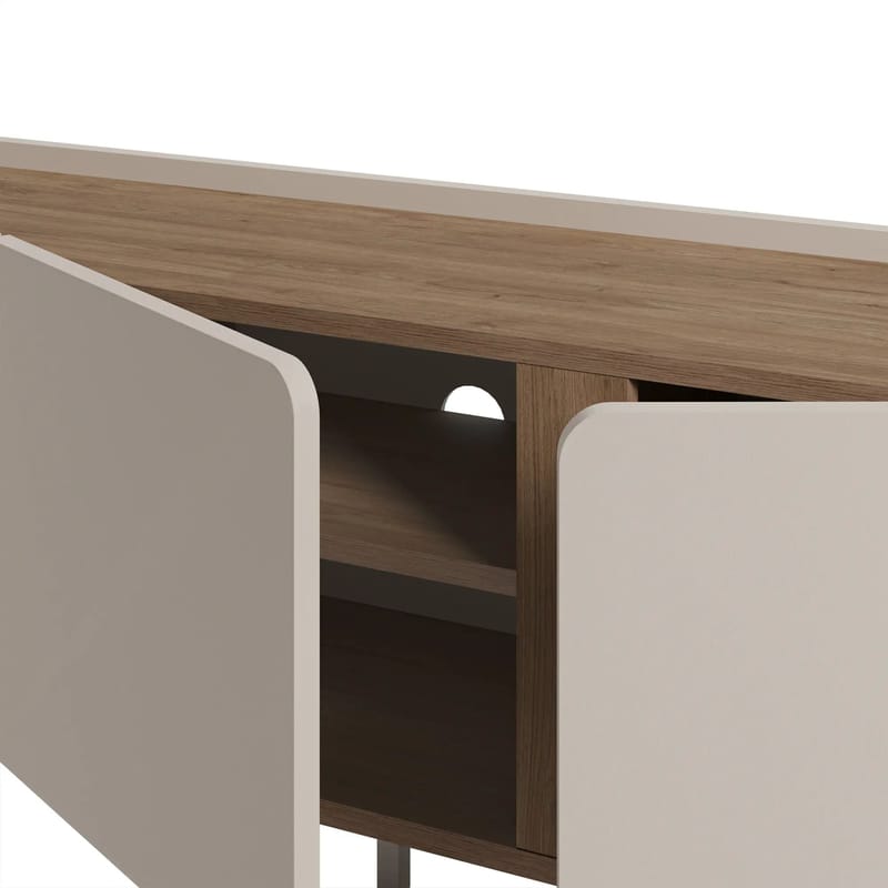 Lomar TV-bänk 140x53,9x35,5 cm - Santstone och naturlig ek - Möbler - Tv möbel & mediamöbel - TV bänk & mediabänk