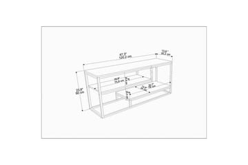Lorin Tv-bänk 120 cm - Svart/Vit - Möbler - Tv möbel & mediamöbel - TV bänk & mediabänk