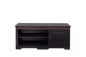 Lowboard Golvstående TV Bänk 130 cm med Förvaring i Furu - Brun - Möbler - Tv möbel & mediamöbel - TV bänk & mediabänk
