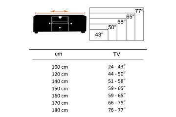Lowboard Wohnling Massivt trä med förvaring, 3 dörrar, lantlig stil - Möbler - Tv möbel & mediamöbel - TV bänk & mediabänk