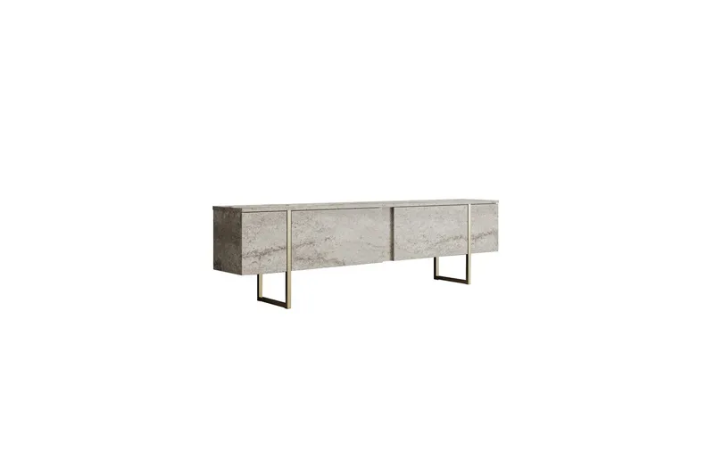 Luxe Tv-bänk 180 cm, Beige/Guld