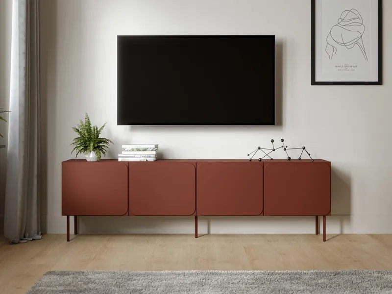 Marros Tv-bänk 200 cm - Toskanskt röd - Möbler - Tv möbel & mediamöbel - TV bänk & mediabänk