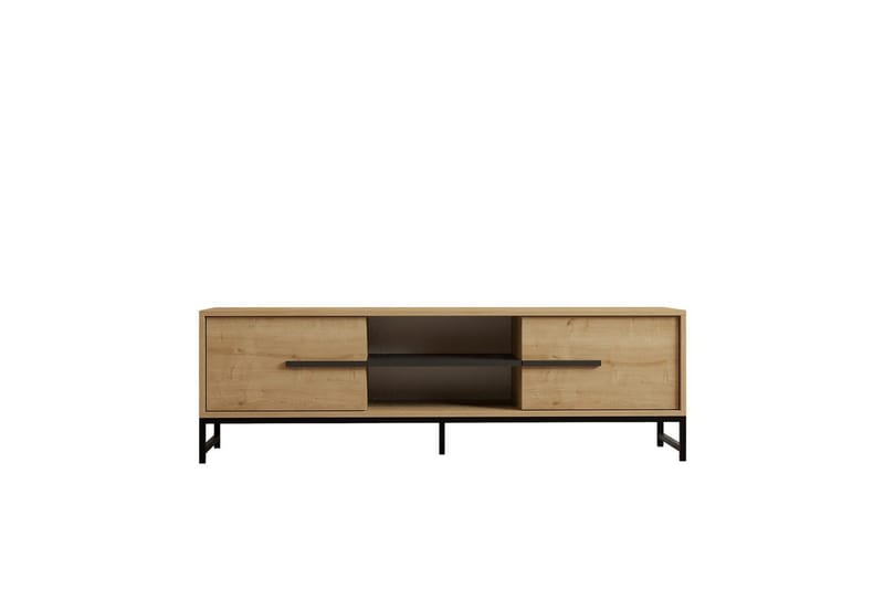 Mono Golvstående TV-bänk 160 cm med Förvaring i Ek - Beige - Möbler - Tv möbel & mediamöbel - TV bänk & mediabänk