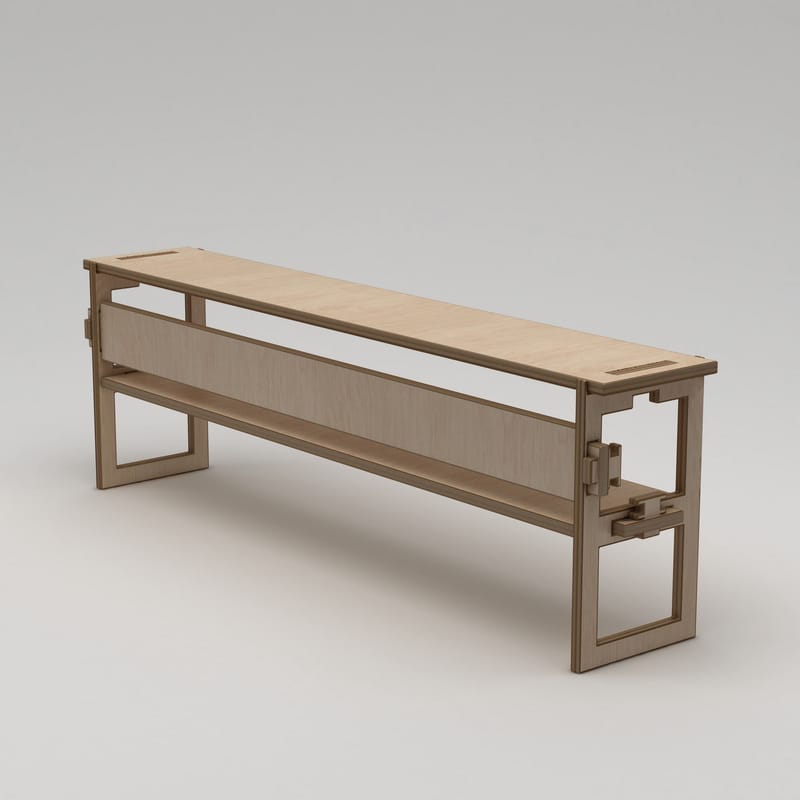 Mopira TV-bänk 220 cm - Naturträ - Möbler - Tv möbel & mediamöbel - TV bänk & mediabänk