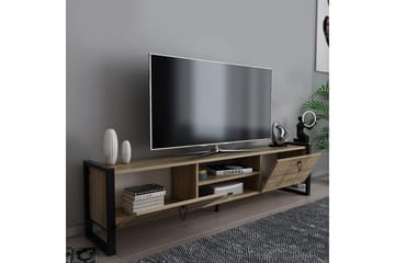 Munetaka Tv-bänk 184 cm - Ek/Svart - Möbler - Tv möbel & mediamöbel - TV bänk & mediabänk