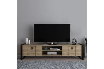 Munetaka Tv-bänk 184 cm - Ek/Svart - Möbler - Tv möbel & mediamöbel - TV bänk & mediabänk