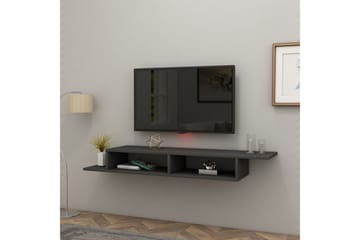 Muson Vägghängd Tv Bänk 120 cm med Förvaring i Målat Trä - Antracit - Möbler - Tv möbel & mediamöbel - TV bänk & mediabänk