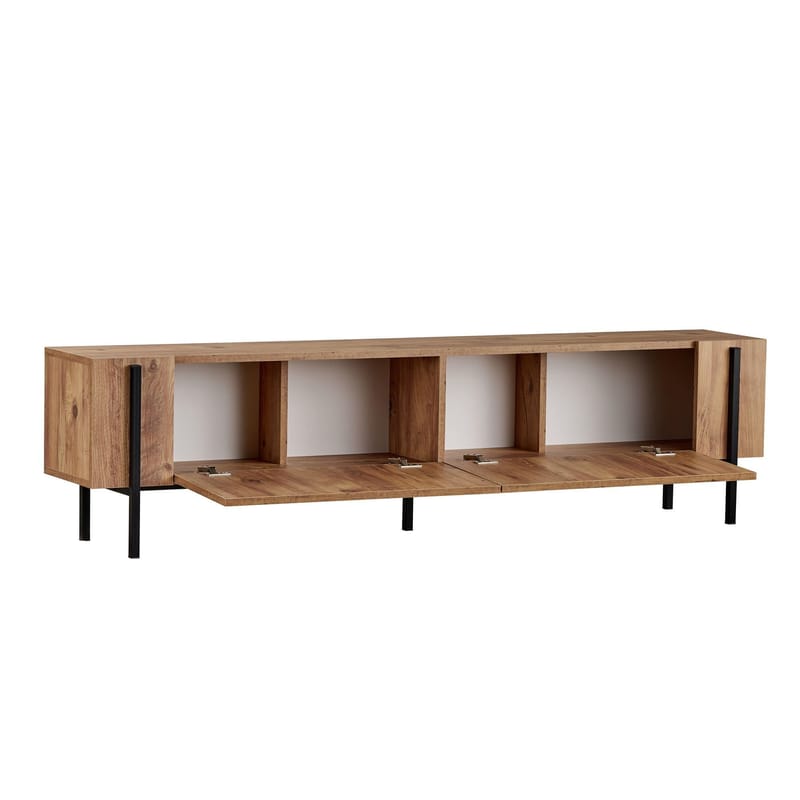 Nexus TV-bänk 180 cm - Atlantic Pine och svart - Möbler - Tv möbel & mediamöbel - TV bänk & mediabänk