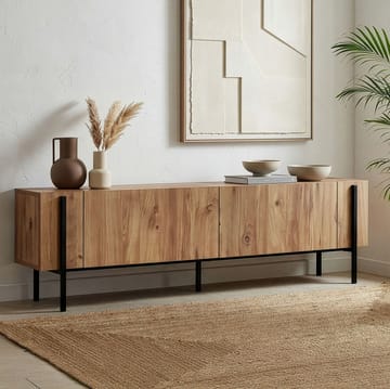 Nexus TV-bänk 180 cm - Atlantic Pine och svart - Möbler - Tv möbel & mediamöbel - TV bänk & mediabänk