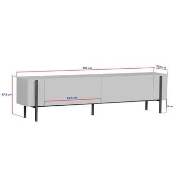 Nexus TV-bänk 180 cm - Travertin/guld - Möbler - Tv möbel & mediamöbel - TV bänk & mediabänk
