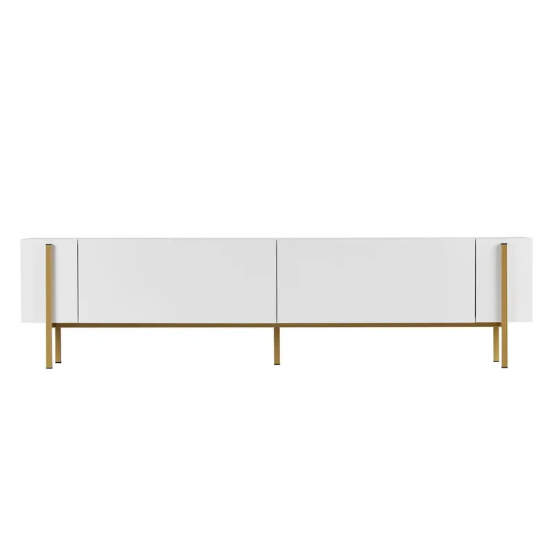 Nexus TV-bänk 180 cm - Vitt/guld - Möbler - Tv möbel & mediamöbel - TV bänk & mediabänk