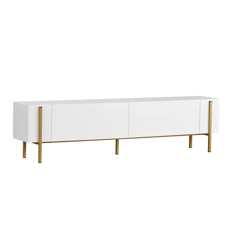 Nexus TV-bänk 180 cm, Vitt/guld