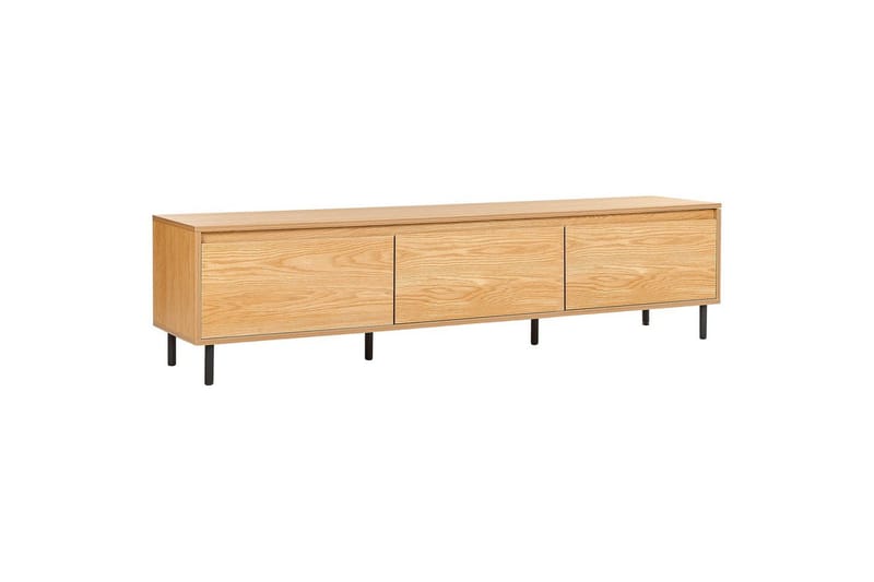 Nikea Tv Bänk 180 cm med Förvaring i Ek - Ljusbrun - Möbler - Tv möbel & mediamöbel - TV bänk & mediabänk