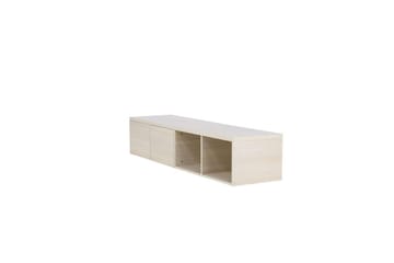 Nomi Vägghängd Tv Bänk 180 cm med Förvaring i Ljust Trä - Beige - Möbler - Tv möbel & mediamöbel - TV bänk & mediabänk