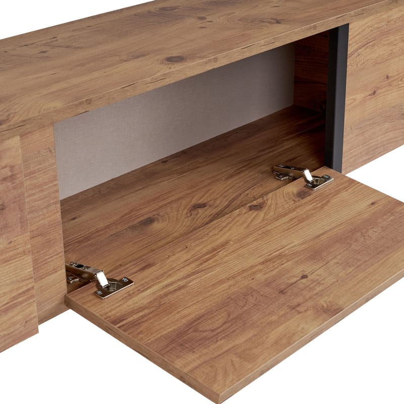 Nopira TV-bänk 180 cm - Atlantic Pine och svart - Möbler - Tv möbel & mediamöbel - TV bänk & mediabänk