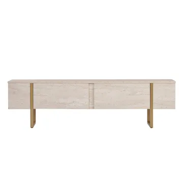 Nopira TV-bänk 180 cm - Travertin/guld - Möbler - Tv möbel & mediamöbel - TV bänk & mediabänk